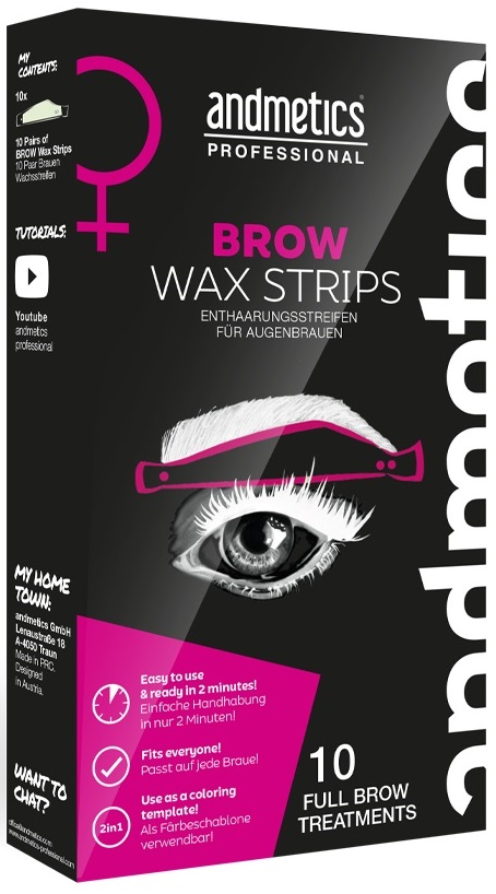 andmetics Brow Wax Strips Woman 10 Stück