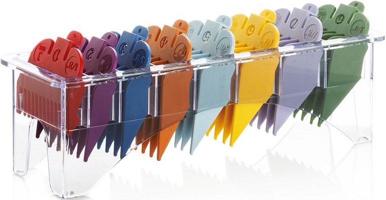 Xanitalia Aufsteckkamm Set mit 8 Aufsätzen bunt