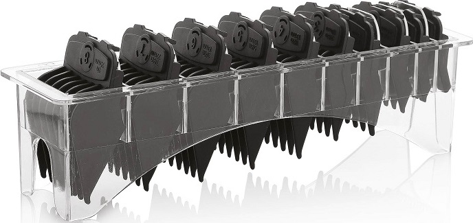 Xanitalia Aufsteckkamm Set mit 10 magnetischen Aufsätzen schwarz