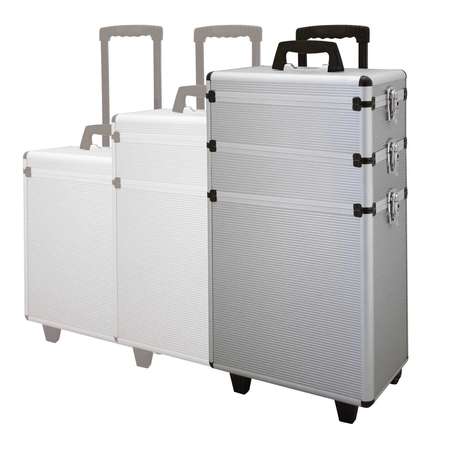 Comair Werkzeugkoffer Aluminium dreiteilig silber 70x36x22 cm