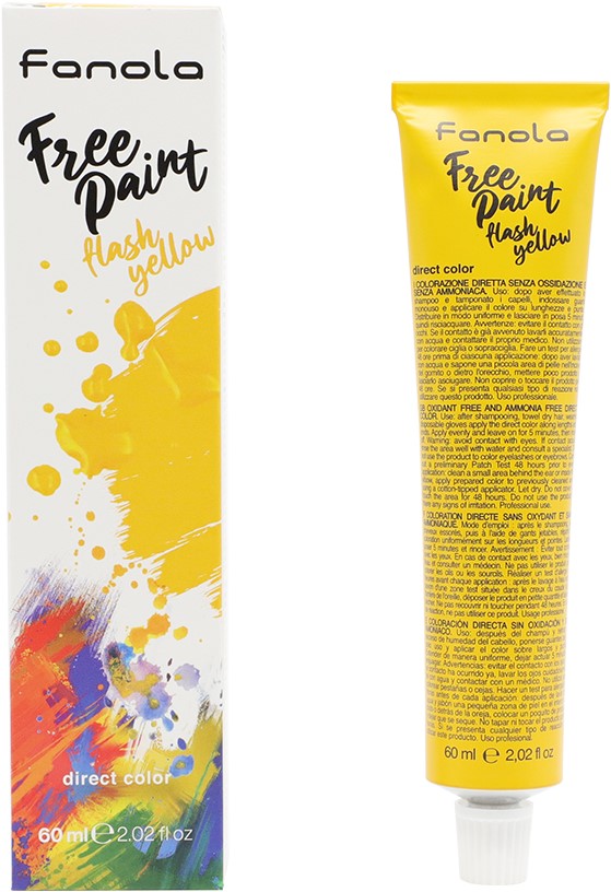 *Fanola Free Paint Direct Colours FLASH YELLOW 60 ml