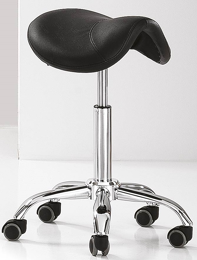 Xanitalia Rollhocker mit Sattelsitz Schwarz