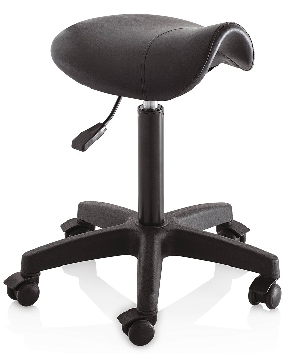 Xanitalia Rollhocker mit Sattelsitz schwarz